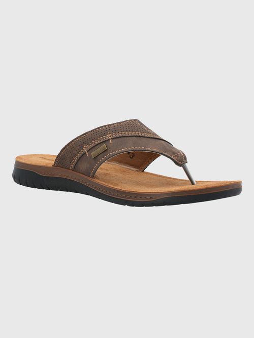 Sandalia Para Hombre Sintetico Boro Marron Hush Puppies