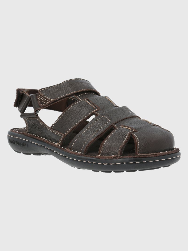 Sandalia-Para-Hombre-Cuero-Neri-Marron-Oscuro-Hush-Puppies