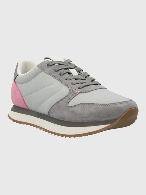 Zapatilla Para Mujer Cuero Bliss Sun Gris Hush Puppies