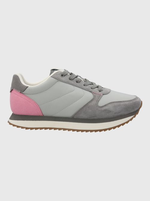 Zapatilla Para Mujer Cuero Bliss Sun Gris Hush Puppies