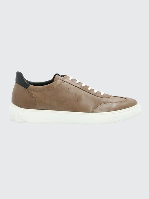 Zapatilla Para Hombre Cuero Bloor Café Hush Puppies