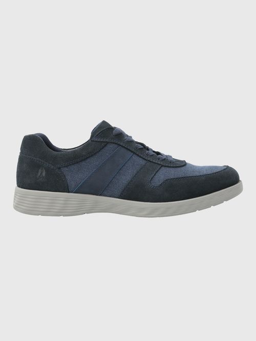 Zapatilla Para Hombre Cuero/Textil Spinal Wave Azul Hush Puppies
