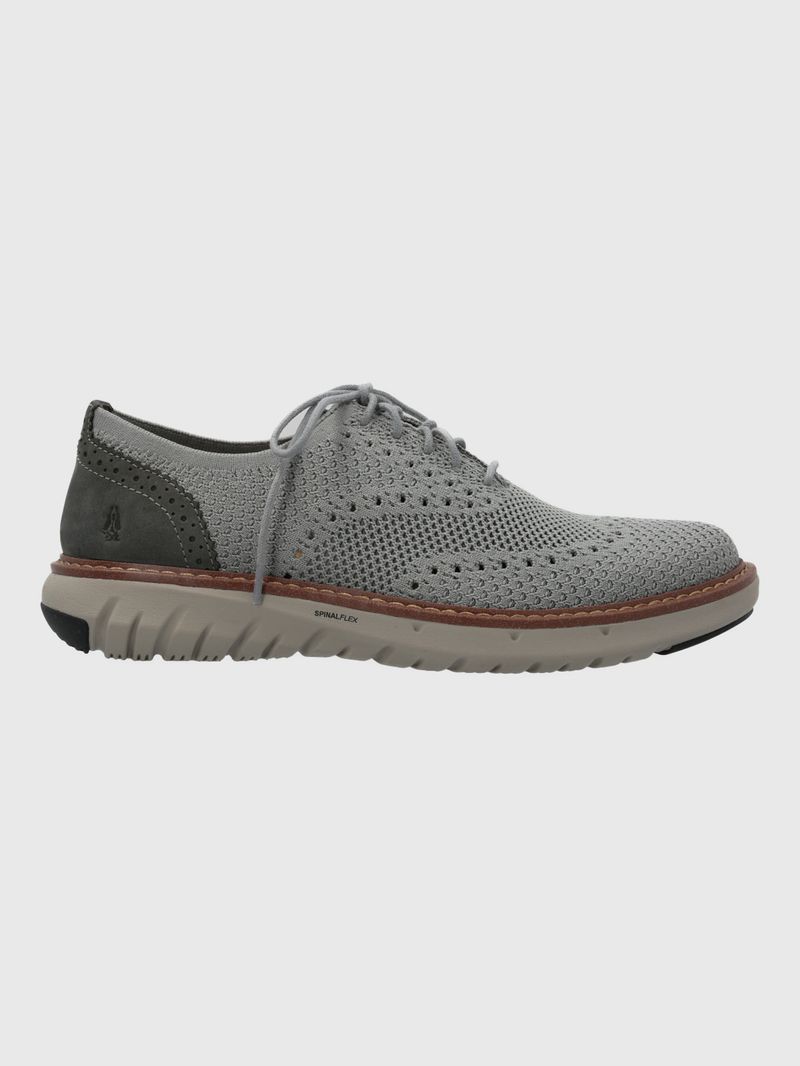 Zapato-Para-Hombre-Textil-Cuero-Smart-Knit-Wingtip-Gris-Hush-Puppies