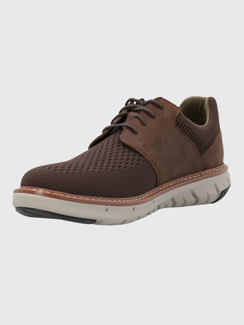 Zapato-Para-Hombre-Cuero-Textil-Smart-Hybrid-Lace-Cafe-Hush-Puppies