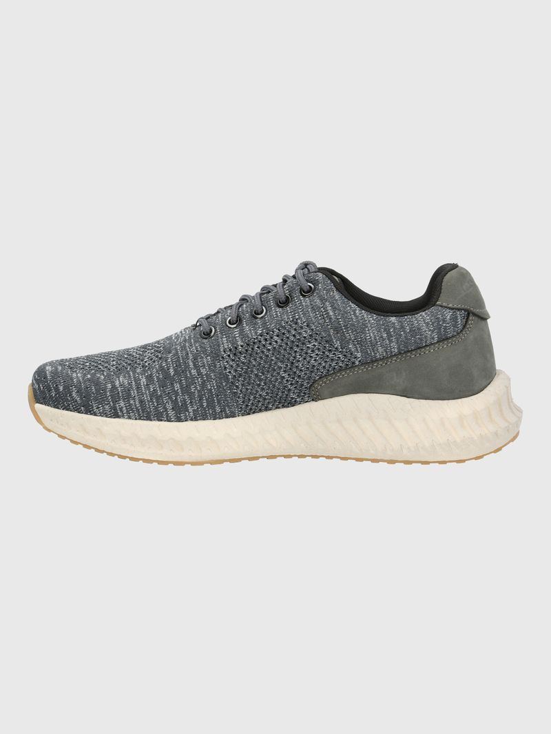 Zapatilla-Para-Hombre-Textil-Cuero-Spinal-Knit-Lace-Gris-Hush-Puppies