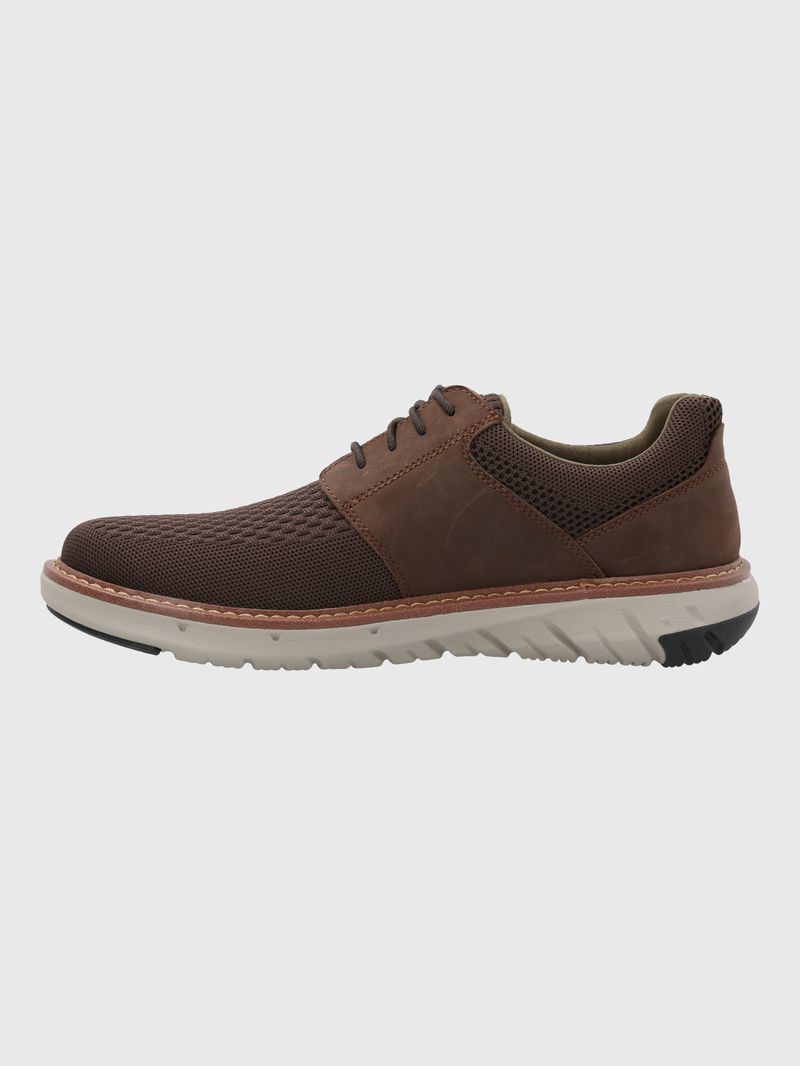 Zapato-Para-Hombre-Cuero-Textil-Smart-Hybrid-Lace-Cafe-Hush-Puppies