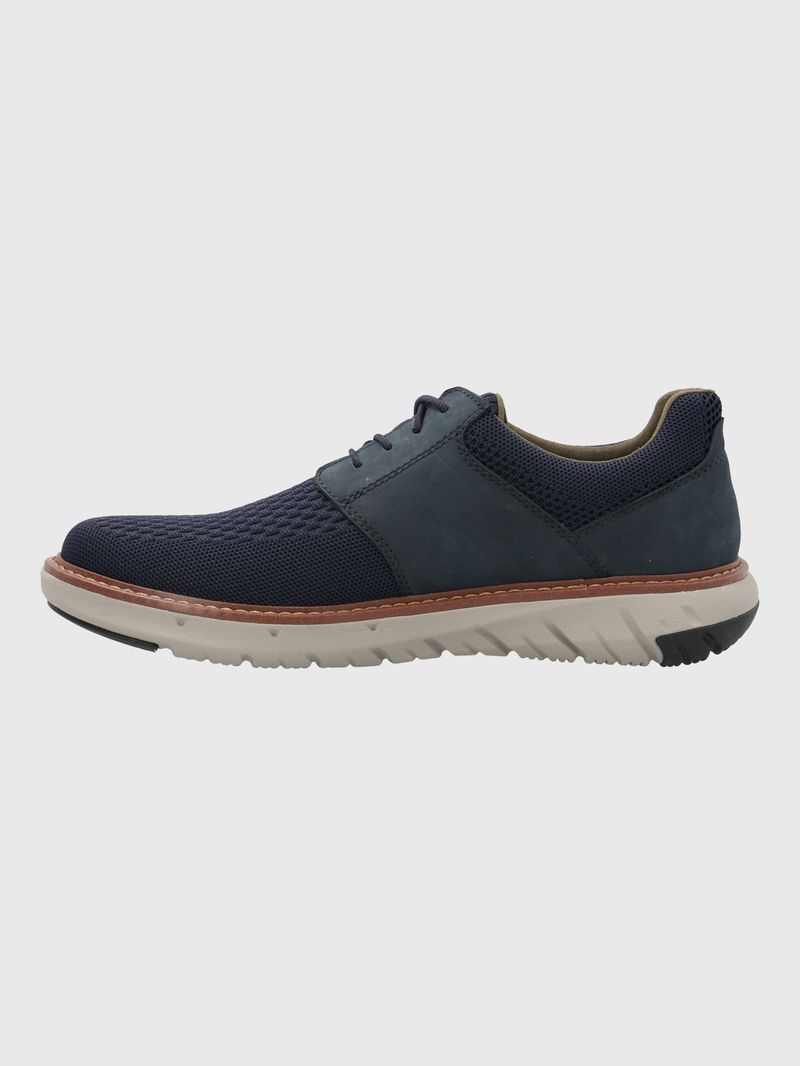 Zapato-Para-Hombre-Cuero-Textil-Smart-Hybrid-Lace-Azul-Hush-Puppies