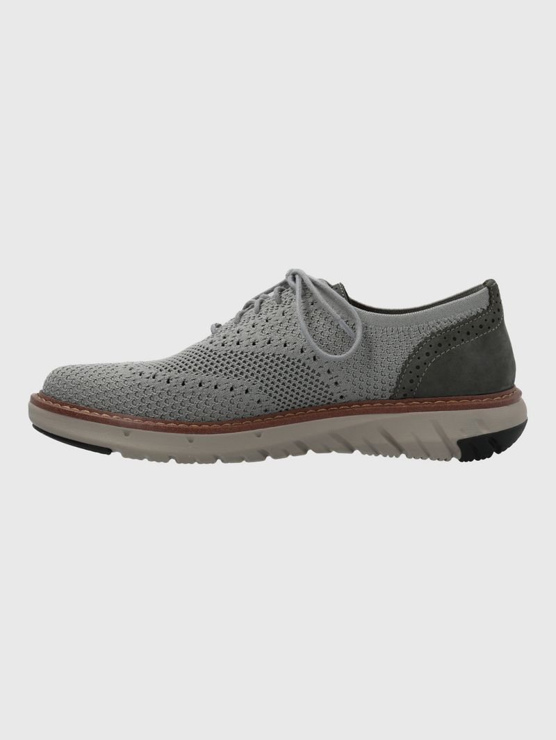 Zapato-Para-Hombre-Textil-Cuero-Smart-Knit-Wingtip-Gris-Hush-Puppies