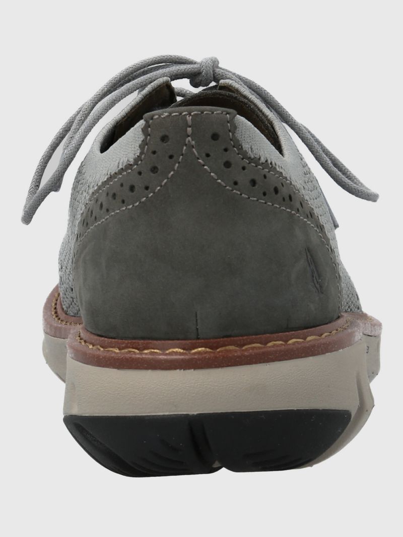 Zapato-Para-Hombre-Textil-Cuero-Smart-Knit-Wingtip-Gris-Hush-Puppies
