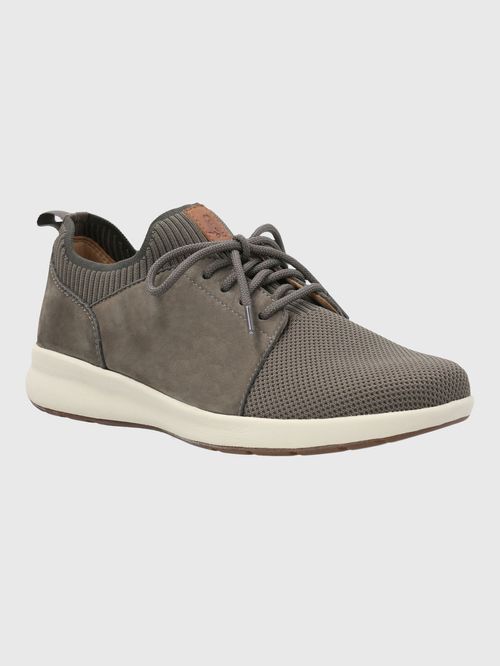 Zapatilla Para Mujer Cuero Spinal Knit Gris Hush Puppies
