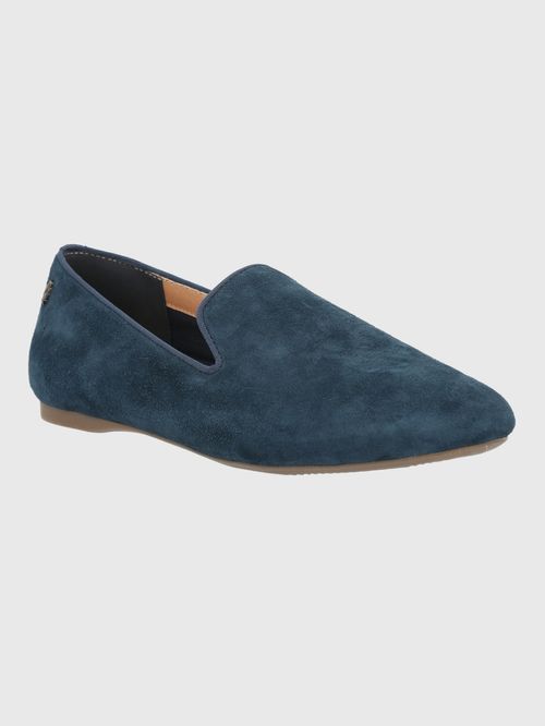 Mocasín Para Mujer Cuero Oda Azul Hush Puppies