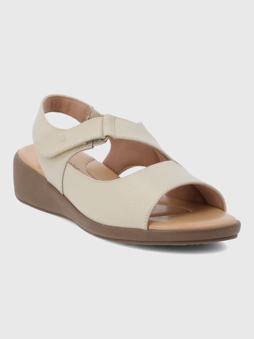 Sandalia Para Mujer Cuero Lifestyle 2 Beige/Crudo Hush Puppies