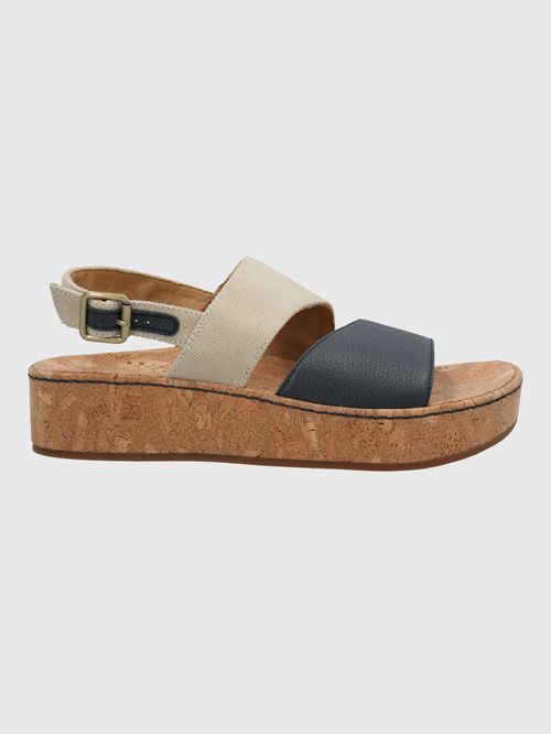 Sandalia Para Mujer Cuero Lucille Azul Hush Puppies