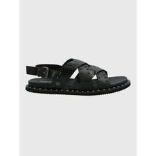 Sandalia Para Mujer Cuero Marsella Negro Hush Puppies