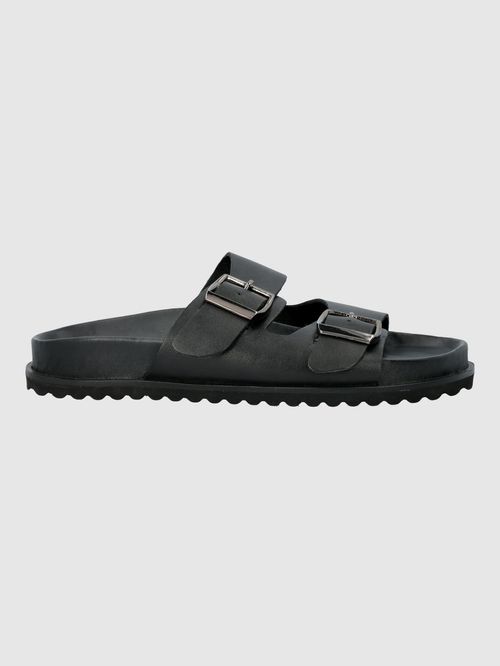 Sandalia Para Mujer Cuero Varana Negro Hush Puppies
