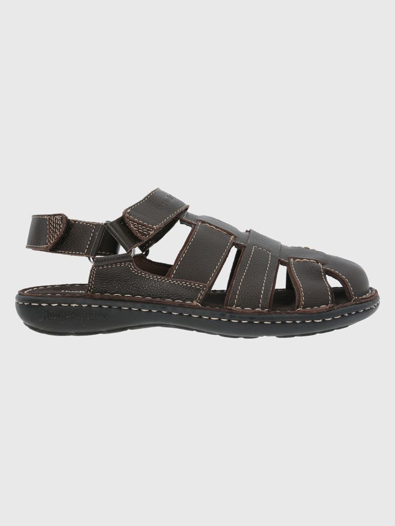 Sandalia-Para-Hombre-Cuero-Neri-Marron-Oscuro-Hush-Puppies