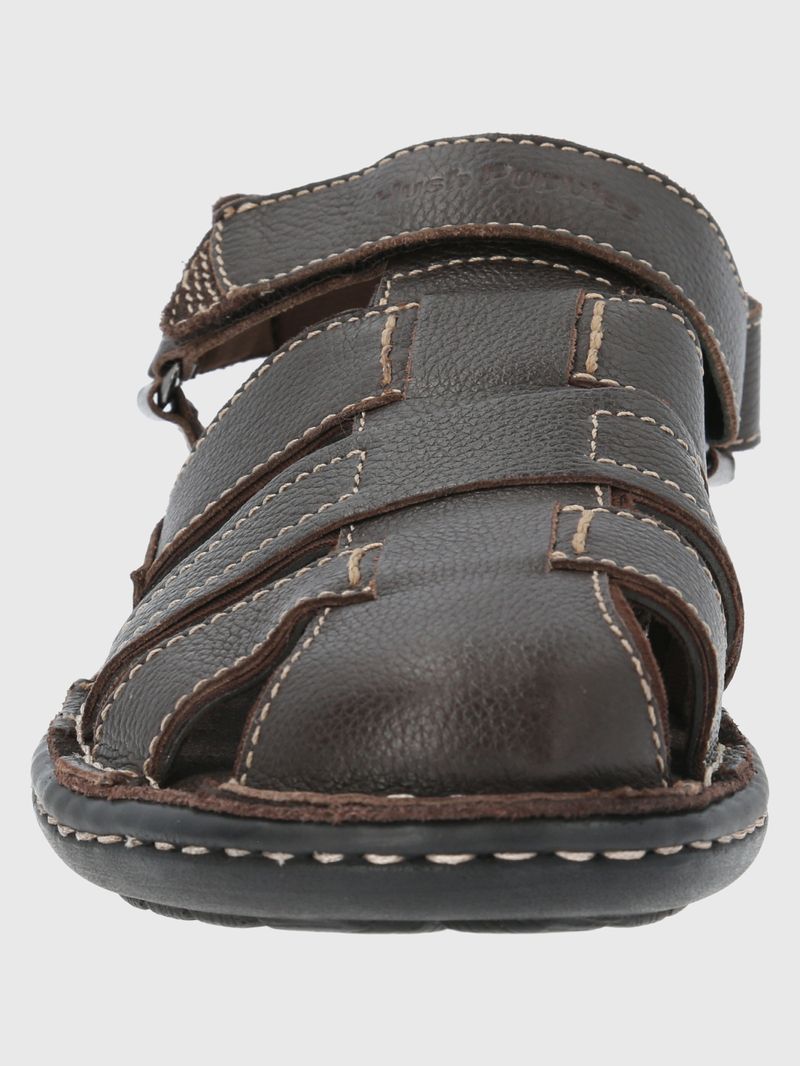 Sandalia-Para-Hombre-Cuero-Neri-Marron-Oscuro-Hush-Puppies