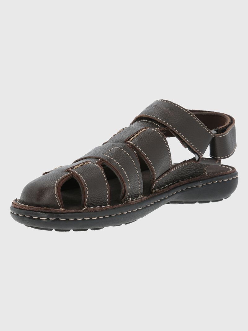 Sandalia-Para-Hombre-Cuero-Neri-Marron-Oscuro-Hush-Puppies