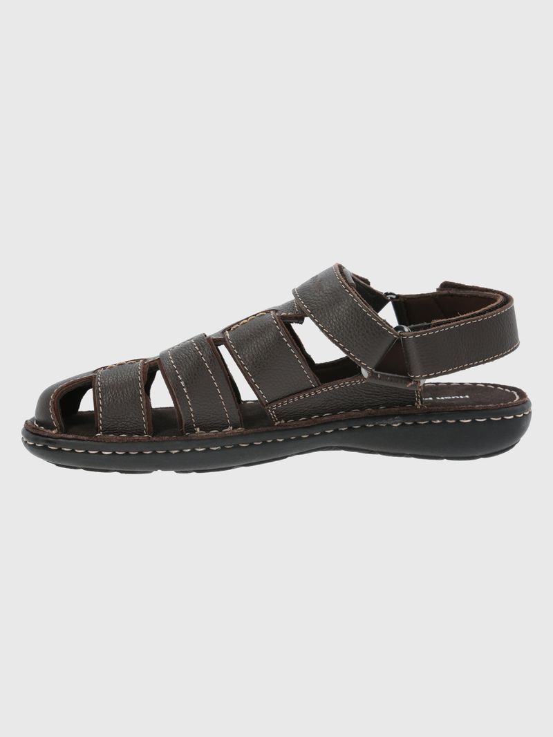 Sandalia-Para-Hombre-Cuero-Neri-Marron-Oscuro-Hush-Puppies