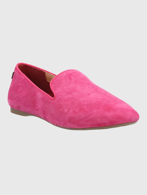 Mocasín Para Mujer Cuero Oda Rosado Hush Puppies