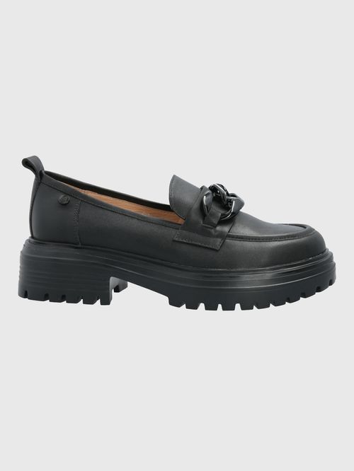 Mocasín Para Mujer Cuero Leboni Negro Hush Puppies