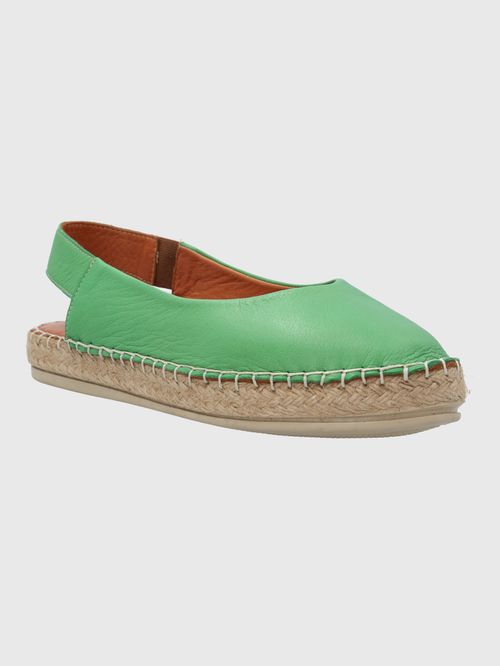 Alpargata Para Mujer Cuero Teglio Verde Hush Puppies