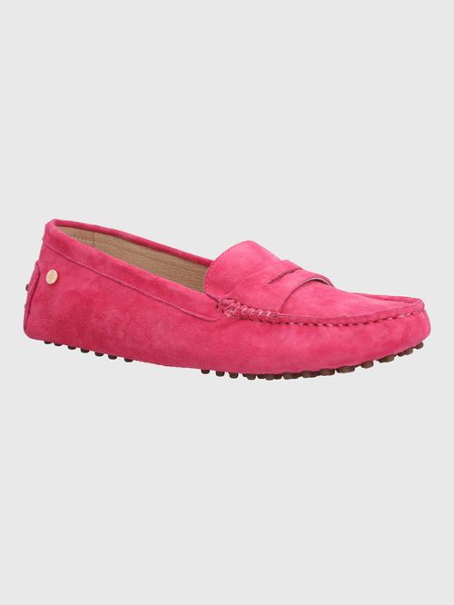 Mocasín Para Mujer Cuero Band Rosado Hush Puppies