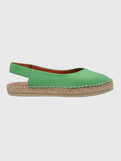 Alpargata Para Mujer Cuero Teglio Verde Hush Puppies