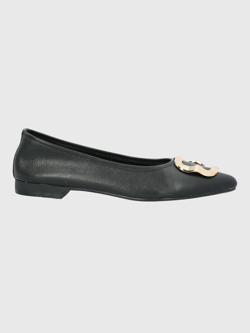 Ballerina-Para-Mujer-Cuero-Kenzie-Negro-Hush-Puppies