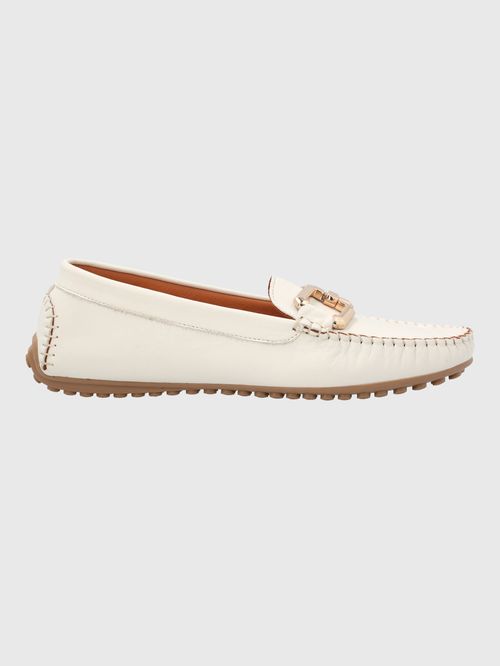 Mocasín Para Mujer Cuero Rodeo Blanco Hush Puppies