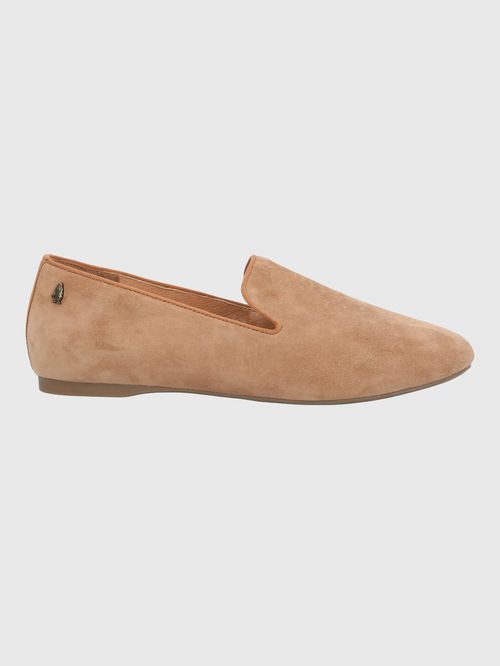 Mocasín Para Mujer Cuero Oda Café Hush Puppies