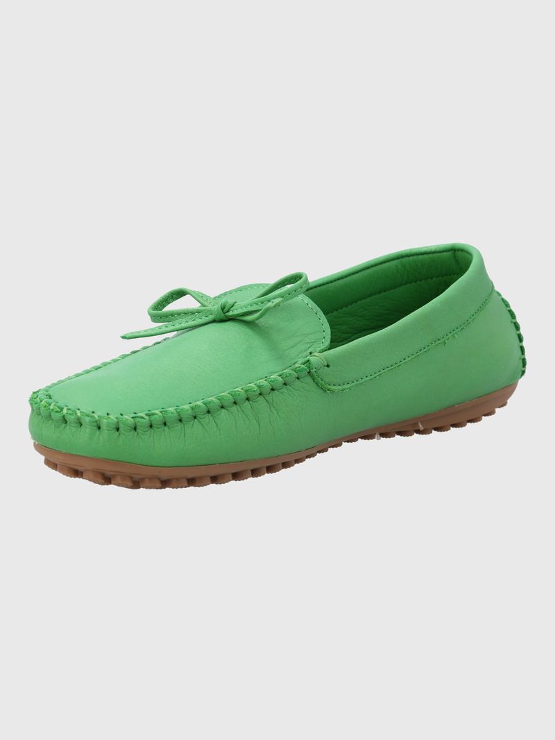 Mocasin-Para-Mujer-Cuero-Tado-Verde-Hush-Puppies