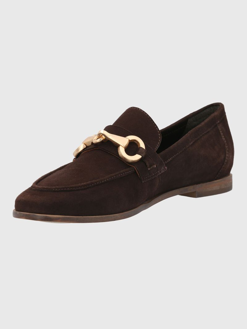 Mocasin-Para-Mujer-Cuero-Poplin-Cafe-Hush-Puppies