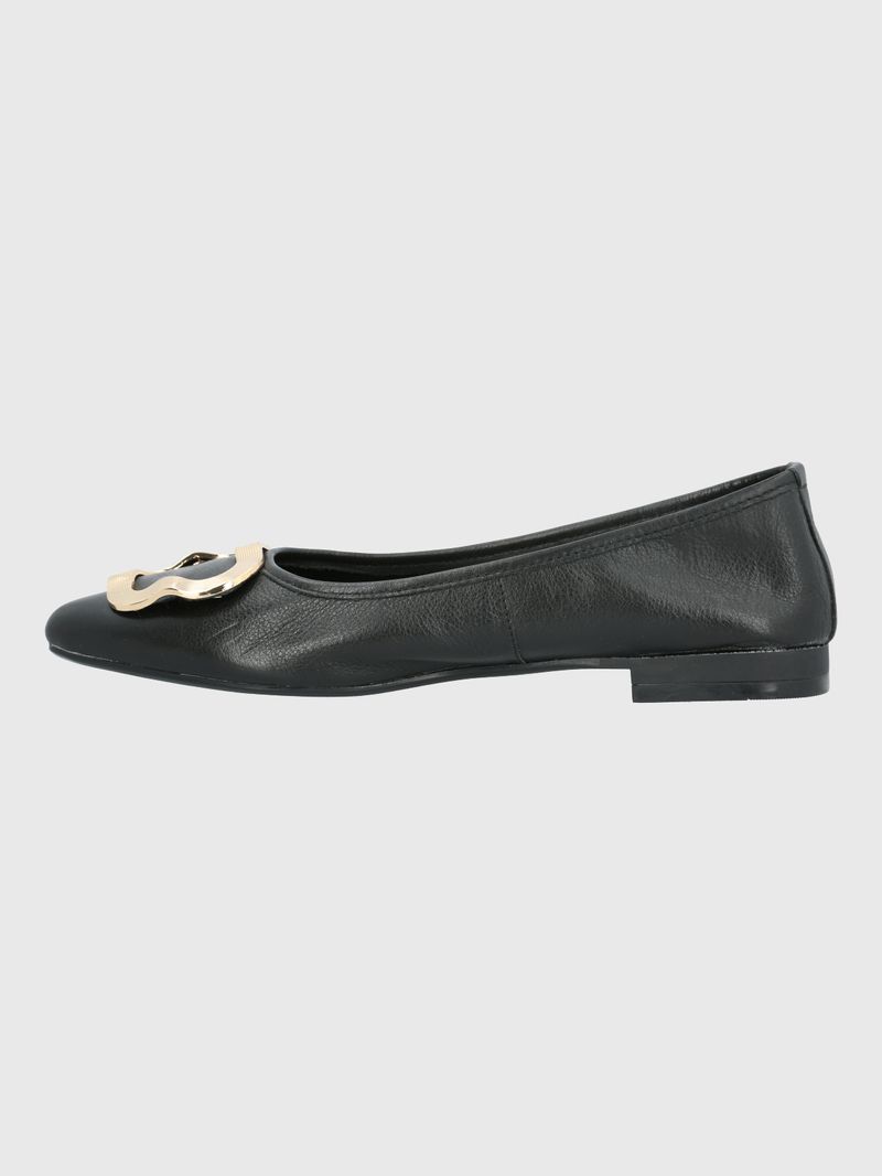 Ballerina-Para-Mujer-Cuero-Kenzie-Negro-Hush-Puppies