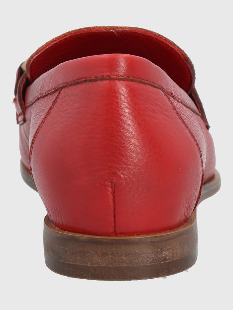 Mocasin-Para-Mujer-Cuero-Poplin-Rojo-Hush-Puppies