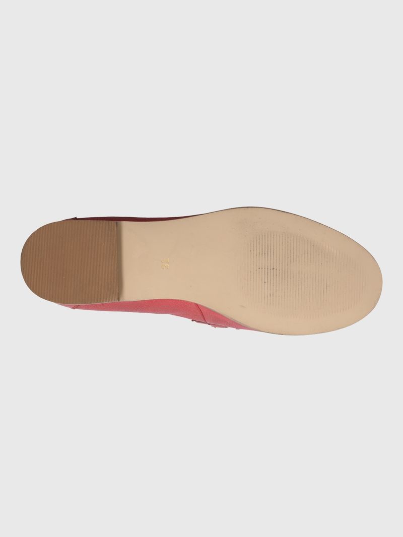 Mocasin-Para-Mujer-Cuero-Poplin-Rojo-Hush-Puppies