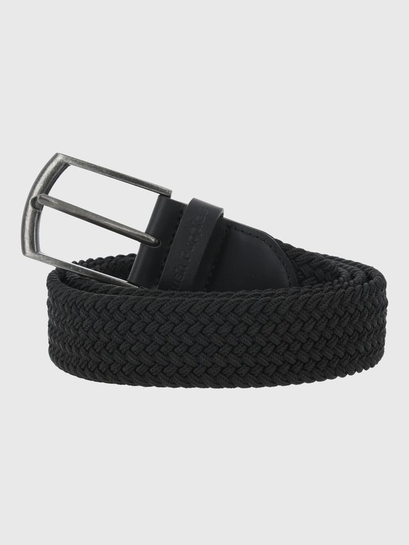 Correa-Para-Hombre-Cuero--Elastano-HP-Frades-Negro-Hush-Puppies