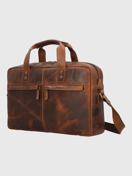 Maletín Para Hombre Cuero St Franie Café Hush Puppies