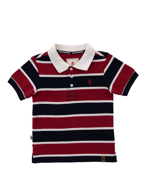 Polo Para Niño Manga Corta Algodón Pique Rojo Hush Puppies Kids