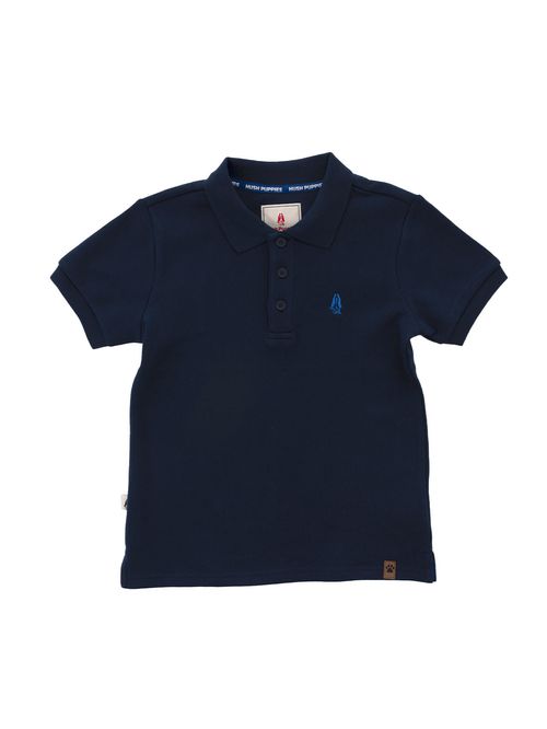 Polo Para Niño Manga Corta Algodón Unkel Azul Marino Hush Puppies Kids
