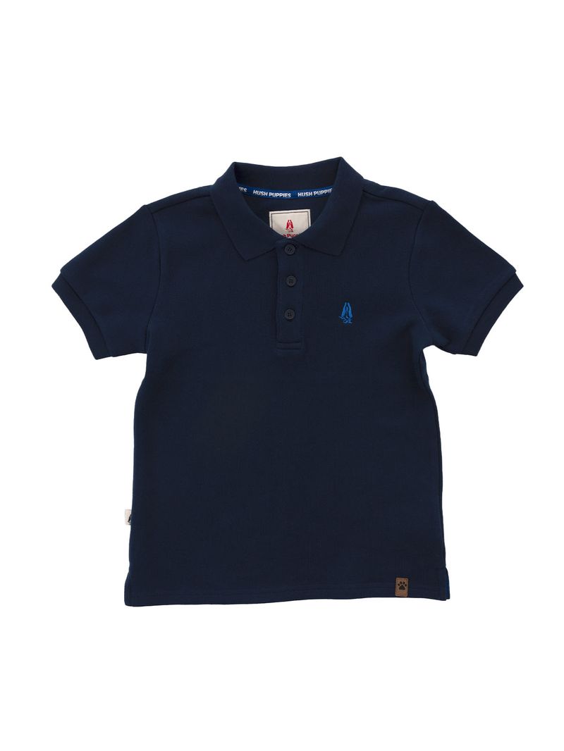Polo-Para-Niño-Manga-Corta-Algodon-Unkel-Azul-Marino-Hush-Puppies-Kids