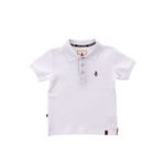 Polo-Para-Niño-Manga-Corta-Algodon-Pique-Blanco-Hush-Puppies-Kids