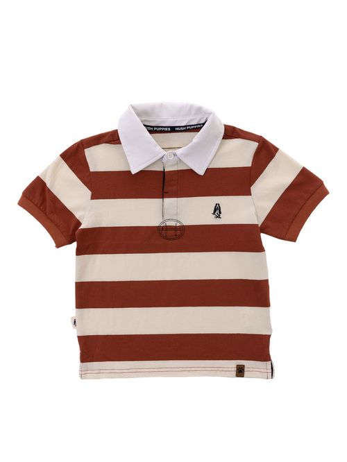 Polo Para Niño Manga Corta Algodón Marne Naranjo Hush Puppies Kids