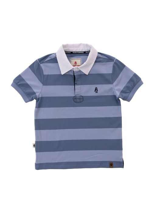 Polo Para Niño Manga Corta Algodón Marne Azul Hush Puppies Kids