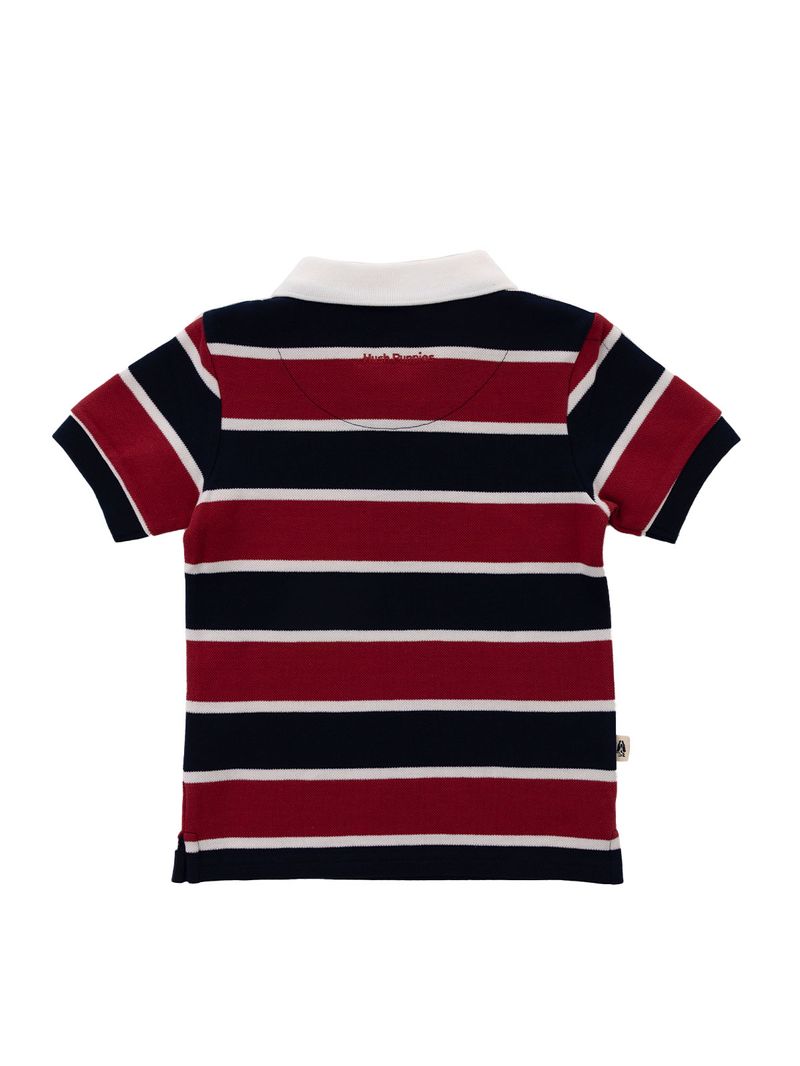 Polo-Para-Niño-Manga-Corta-Algodon-Pique-Rojo-Hush-Puppies-Kids
