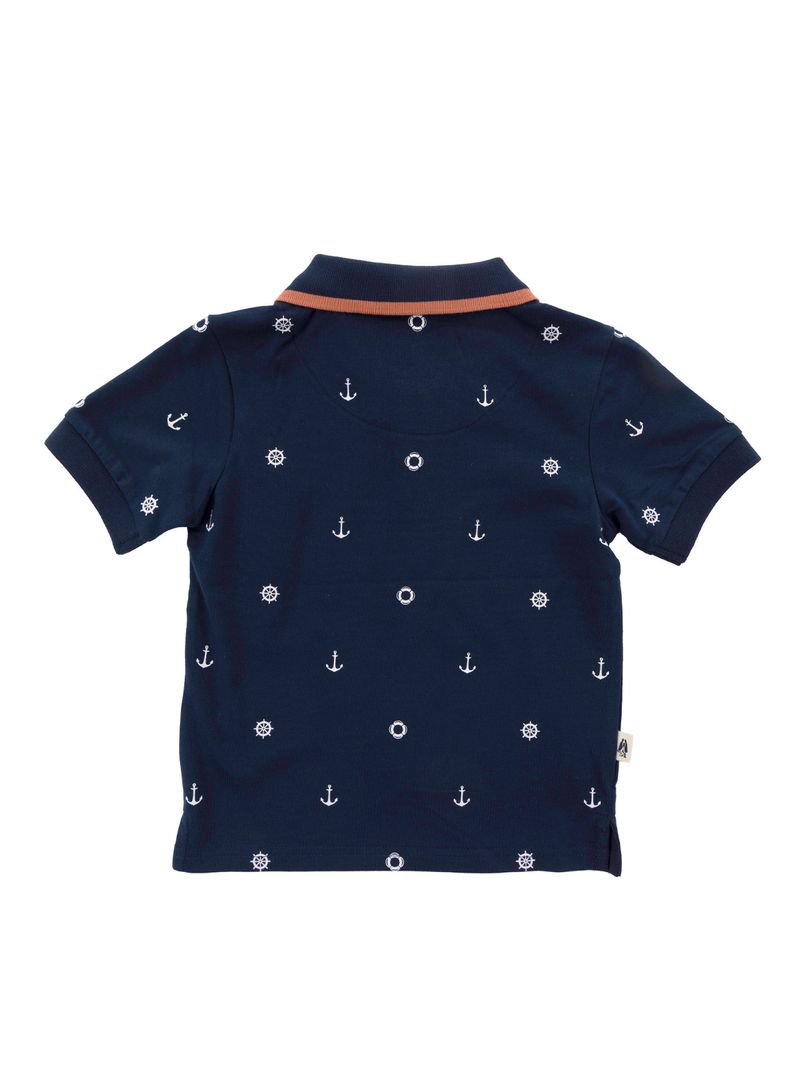 Polo-Para-Niño-Manga-Corta-Algodon-Bonn-Azul-Hush-Puppies-Kids