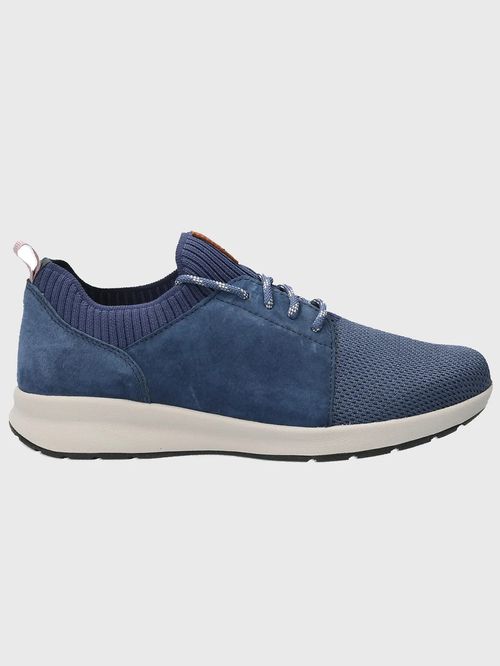 Zapatilla Para Mujer Cuero Spinal Knit Navy Hush Puppies