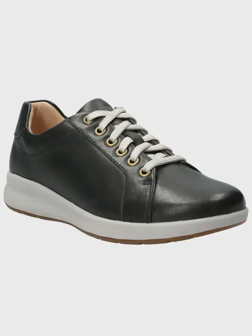 Zapatilla Para Mujer Cuero Spinal Laceup Negro Hush Puppies