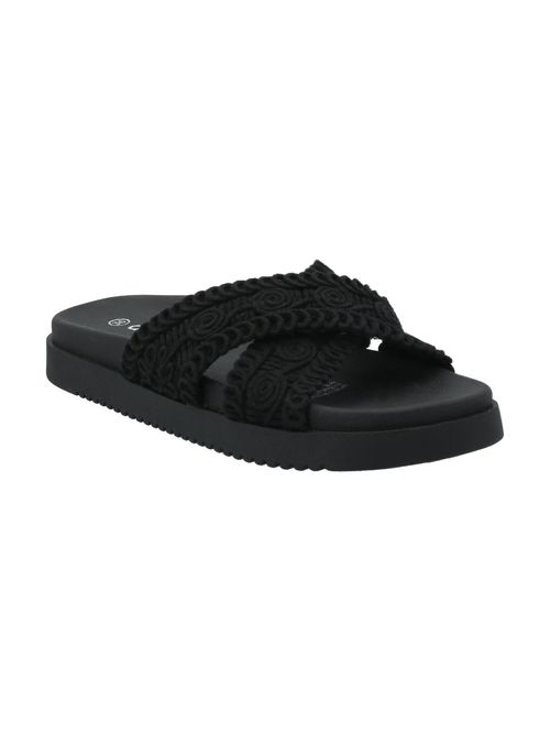 Sandalia Para Mujer Textil Brina Negro Hush Puppies