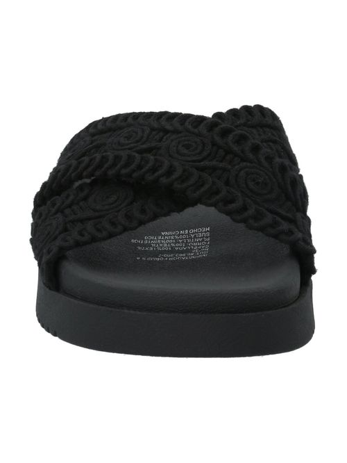 Sandalia Para Mujer Textil Brina Negro Hush Puppies